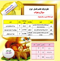 درسنامه علوم هفتم فصل دوم مناسب شب امتحان
